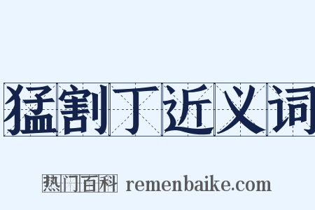 猛割丁近义词是什么意思的图片